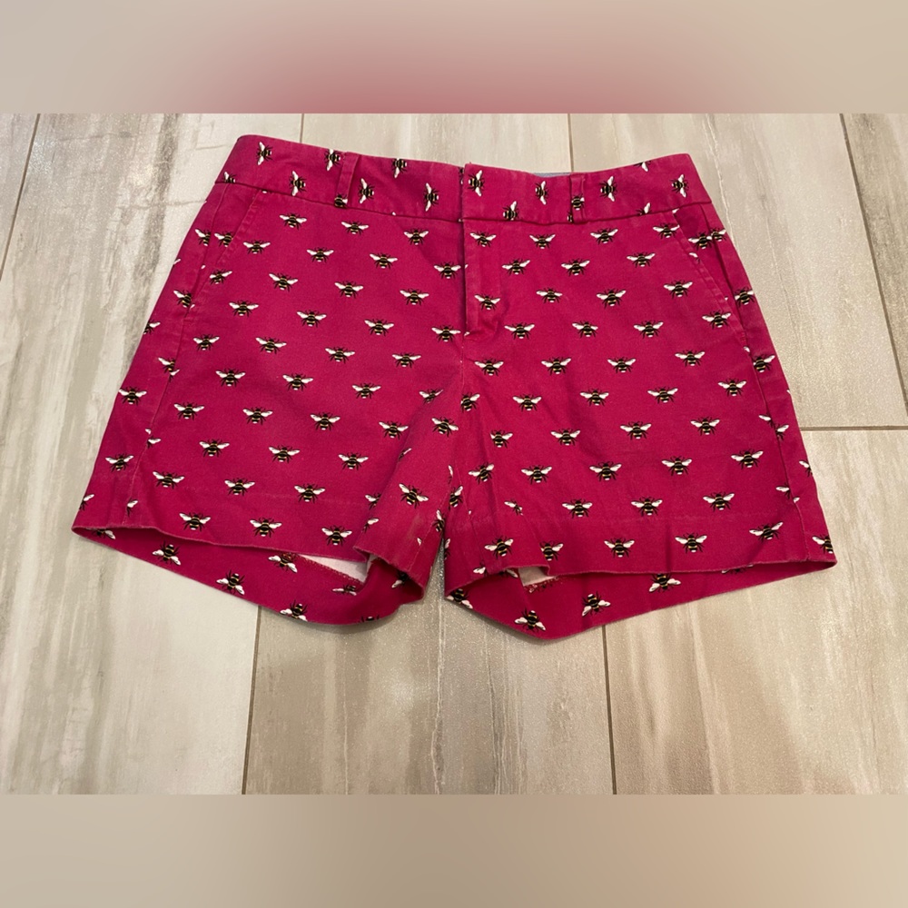 Banana Republic Printed Bee Fuchsia Pink Chino 5” Shorts, women’s size 2